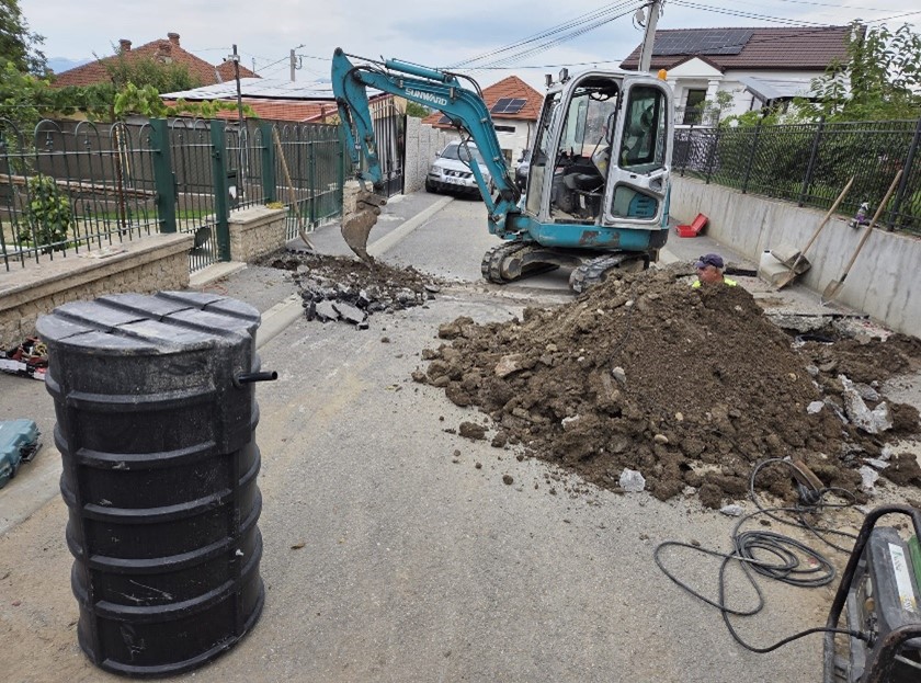 Montare branșamente, str. I.B Deleanu
