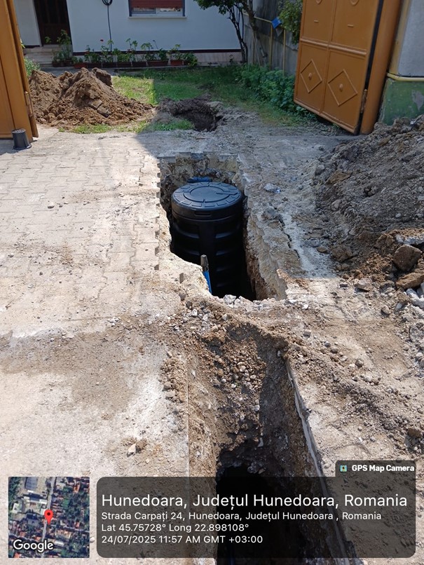 Montaj cămin de apometru echipat – str. Carpați, Hunedoara